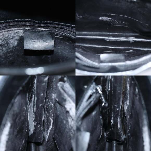 GUCCI Shoulder Bag Patent Leather Black 001 1013 001 1013 - Picture 11 of 12